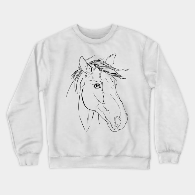 Wild Horses Keep Dragging Me Away Crewneck Sweatshirt by rmcbuckeye